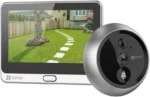 كاميرا جرس باب لاسلكية من EZVIZ DP2C بدقة 1080 بكسل وشاشة ملونة 4.3 بوصة | فيديو عالي الدقة، شاشة داخلية 4.3 بوصة، كشف حركة PIR، صوت ثنائي ال