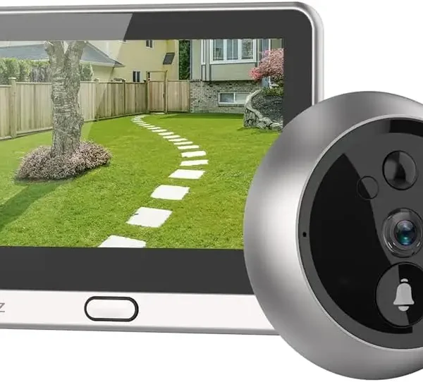 كاميرا جرس باب لاسلكية من EZVIZ DP2C بدقة 1080 بكسل وشاشة ملونة 4.3 بوصة | فيديو عالي الدقة، شاشة داخلية 4.3 بوصة، كشف حركة PIR، صوت ثنائي ال