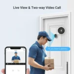 ⁦كاميرا جرس باب لاسلكية من EZVIZ DP2C بدقة 1080 بكسل وشاشة ملونة 4.3 بوصة | فيديو عالي الدقة، شاشة داخلية 4.3 بوصة، كشف حركة PIR، صوت ثنائي ال⁩ - الصورة ⁦10⁩