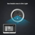 ⁦كاميرا جرس باب لاسلكية من EZVIZ DP2C بدقة 1080 بكسل وشاشة ملونة 4.3 بوصة | فيديو عالي الدقة، شاشة داخلية 4.3 بوصة، كشف حركة PIR، صوت ثنائي ال⁩ - الصورة ⁦2⁩