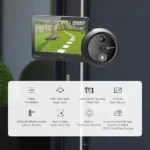 ⁦إزفيز جرس باب لاسلكي بفيديو HP4 مزود بشاشة ملونة 155 درجة ودقة 1080 بكسل وشاشة 4.3 بوصة ورؤية ليلية حتى مسافة 3 أمتار، من ايزفيز⁩ - الصورة ⁦6⁩