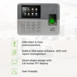 ⁦وقت الحضور ببصمة الاصبع LX50، 500 مستخدم، شاشة TFT 2.8 انش، مضيف/عميل USB، مع ادارة تقارير SSR Excel⁩ - الصورة ⁦4⁩
