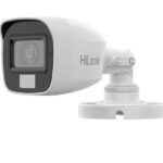 كاميرا مراقبة خارجية هاي لوك، بدقة 3 كيه، تصوير ليلي، ميكروفون، THC-B157-LPS 3K Dual Light Audio Fixed Mini Bullet Camera - ابيض