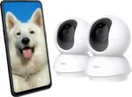 كاميرا ذكية للمراقبة في المنزل TP-Link Tapo Pan/Tilt AI، تسجيل 1080P، كشف الحركة والأشخاص، رؤية ليلية، فتحة بطاقة SD، تحكم صوتي، 2 حبة (Tapo C200P2)