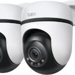 كاميرا مراقبة خارجية Tapo 2K WiFi برؤية ليلية ملونة 360° وكشف شخص وتتبع حركة ماء IP65 مقاومة للماء إنذار سمعي قابل للتخصيص C510W  قطعتين