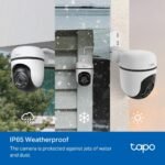 ⁦كاميرا مراقبة خارجية Tapo 2K WiFi برؤية ليلية ملونة 360° وكشف شخص وتتبع حركة ماء IP65 مقاومة للماء إنذار سمعي قابل للتخصيص C510W  قطعتين⁩ - الصورة ⁦5⁩