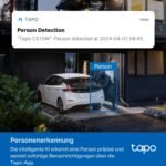 ⁦تابو كاميرا مراقبة واي فاي خارجية 2K 360 درجة C51A، رؤية ليلية ملونة، كشف الاشخاص وتتبع الحركة، مقاومة للماء IP65، منبه صوتي قابل للتخصيص⁩ - الصورة ⁦8⁩