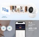 ⁦كاميرا مراقبة منزلية H6c برو 2k 3m ، بخاصية الواي فاي 360 درجة وزر اتصال، رؤية ليلية ذكية بالأشعة تحت الحمراء، تقنية كشف الحركة وتتبع ذكي، صوت ثنائي الاتجاه، متوافقة مع اليكسا من EZVIZ⁩ - الصورة ⁦3⁩