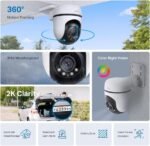 ⁦كاميرا مراقبة تي بي لينك واي فاي خارجية 2K من تابو، مقاومة للماء والغبار IP65، بتقنية كشف الحركة، تغطية بصرية 360 درجة، رؤية ليلية كاملة الألوان، تخزين محلي، متوافقة مع اليكسا وجوجل هوم (C510W)⁩ - الصورة ⁦11⁩